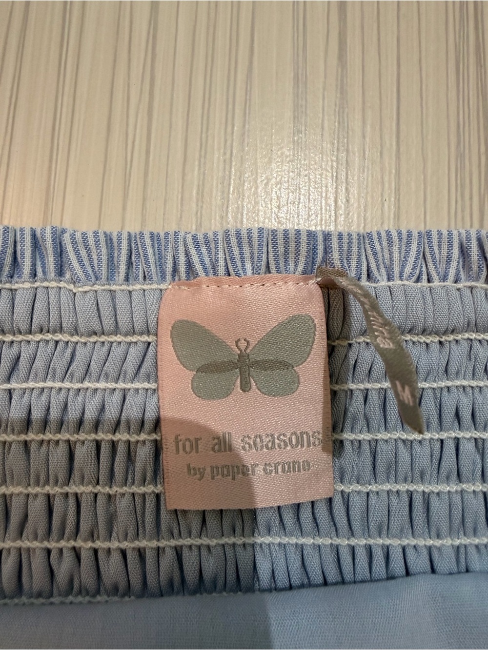 Striped Blue Tie-Waist Skort and Tank Top for Girls - Picture 7 of 8